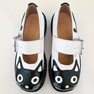 TUK Classic Kitty Mary Jane Black White 6
